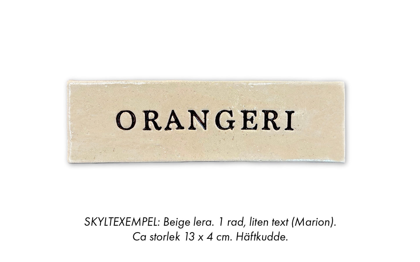 Keramikskylt (liten text)