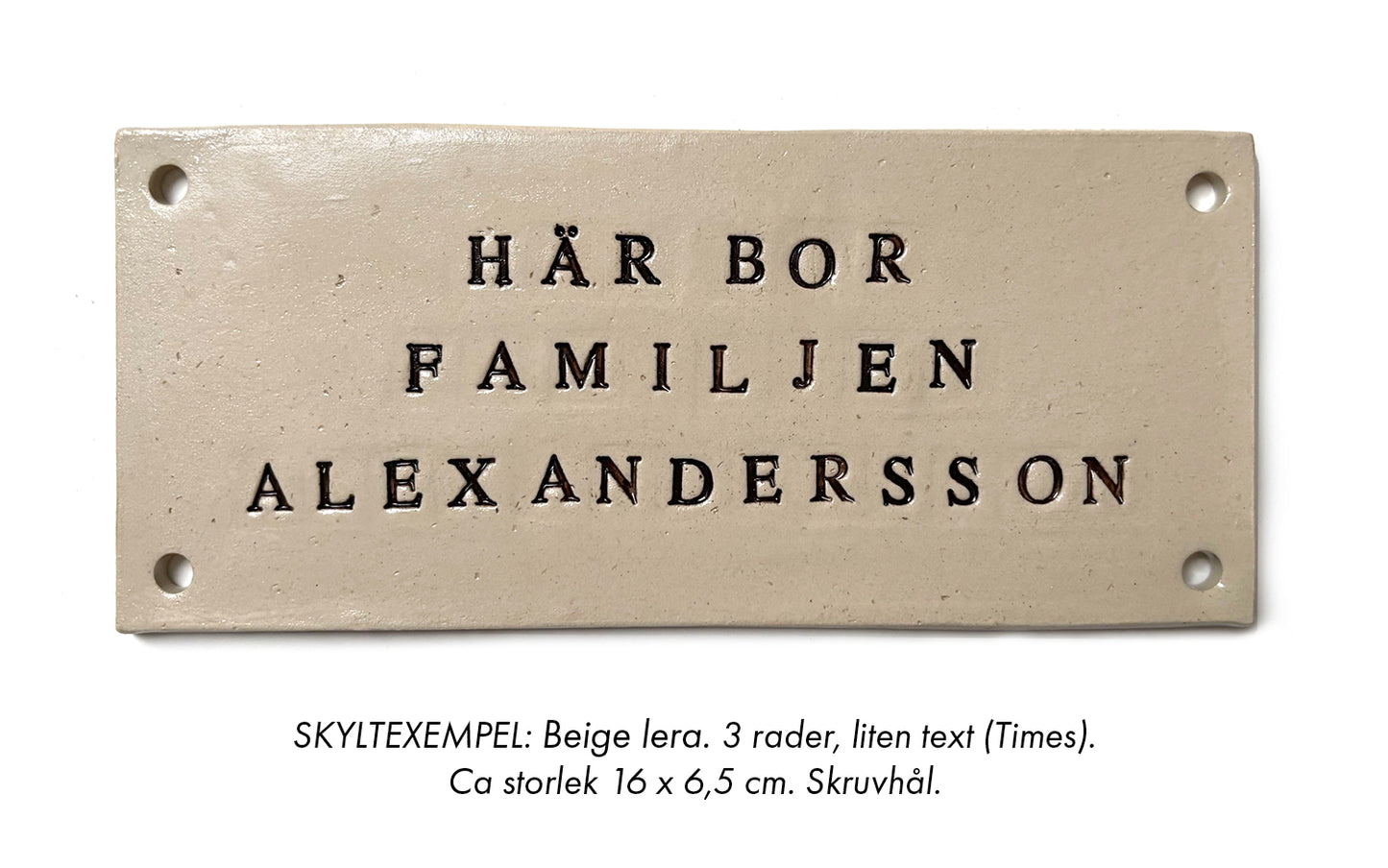 Keramikskylt (liten text)