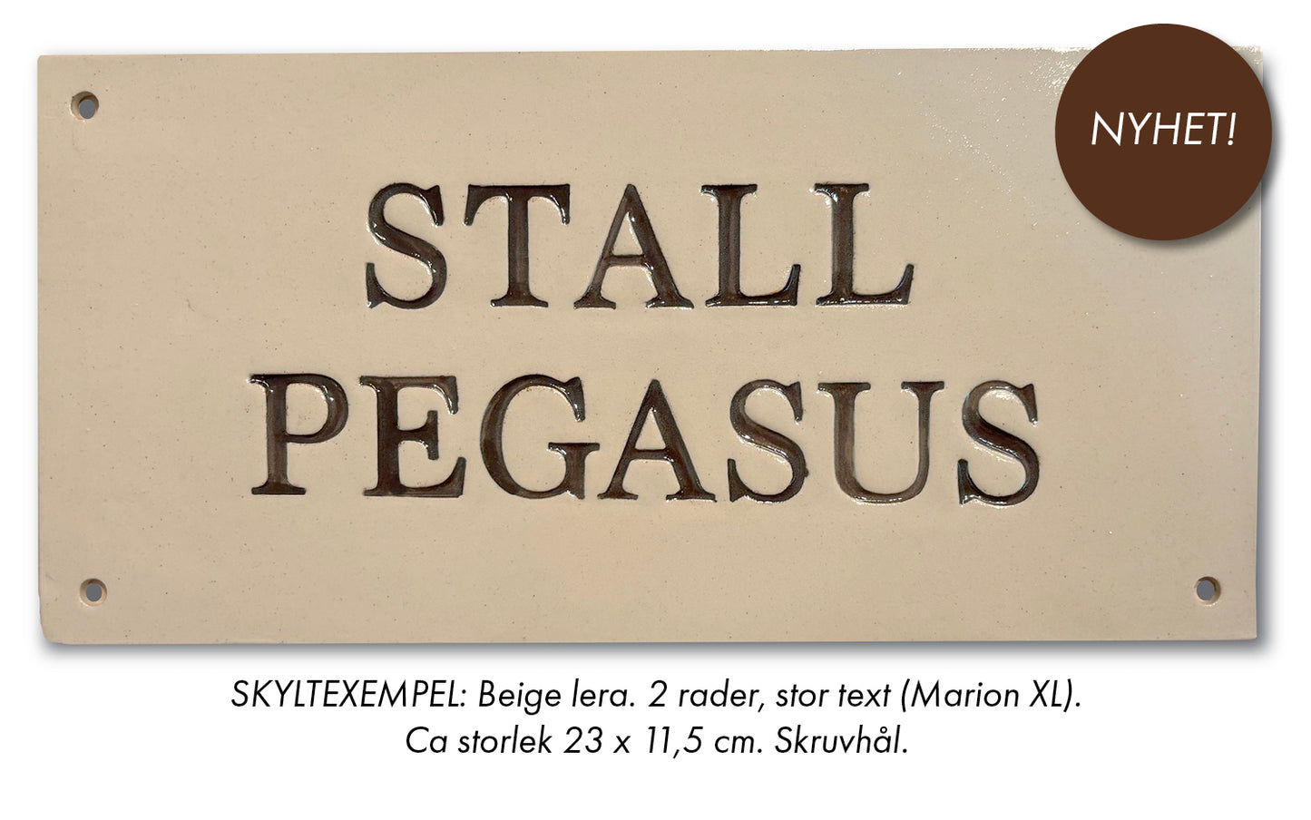 Keramikskylt (stor text)